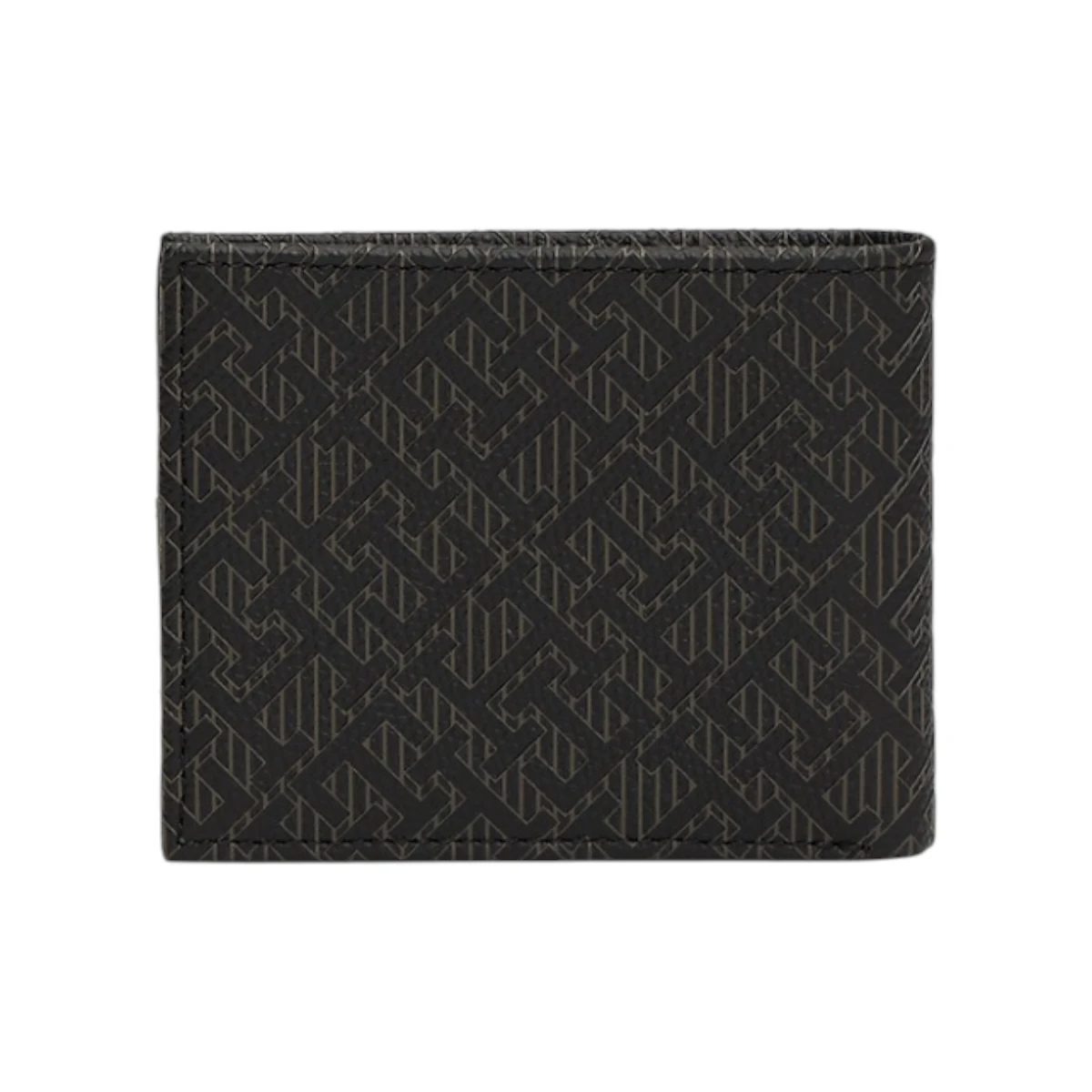 AM0AM12774-BDS TOMMY HILFIGER TH MONOGRAM MINI WALLET MUSKI KOZNI NOVCANIK CRNI
