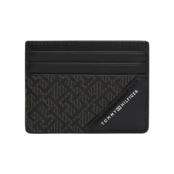 Tommy Hilfiger muški kožni etui za kartice TH Monogram AM0AM12786-BDS - Crna