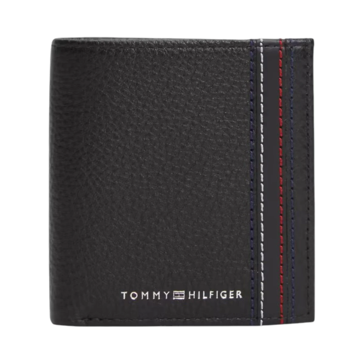 AM0AM14230-BDS-001 TOMMY HILFIGER TH CENTRAL TRIFOLD MUSKI KOZNI NOVCANIK CRNI NA TRI PREKLOPA