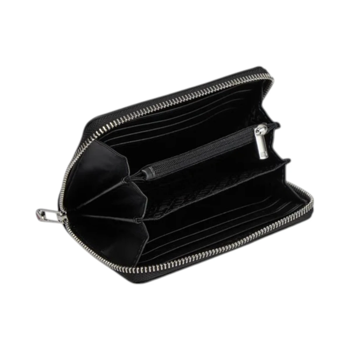 AW0AW16091-BDS-OS TOMMY HILFIGER TH ESSENTIAL SC MED ZA ZENSKI KOZNI NOVCANIK CRNI SREDNJI SA ZIPOM