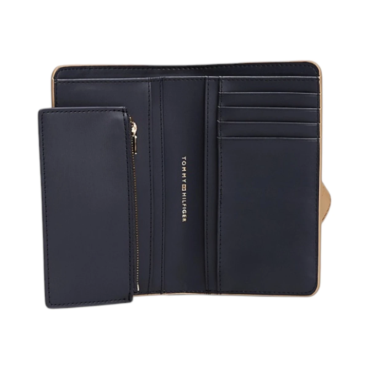 AW0AW17262-RBC TOMMY HILFIGER TH HERITAGE MED WALLET ZENSKI NOVCANIK KREM BEZ SREDNJI GOLD LOGO