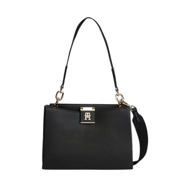 Tommy Hilfiger ženska torba TH Her Med Satchel AW0AW17722-BDS-001-Crna