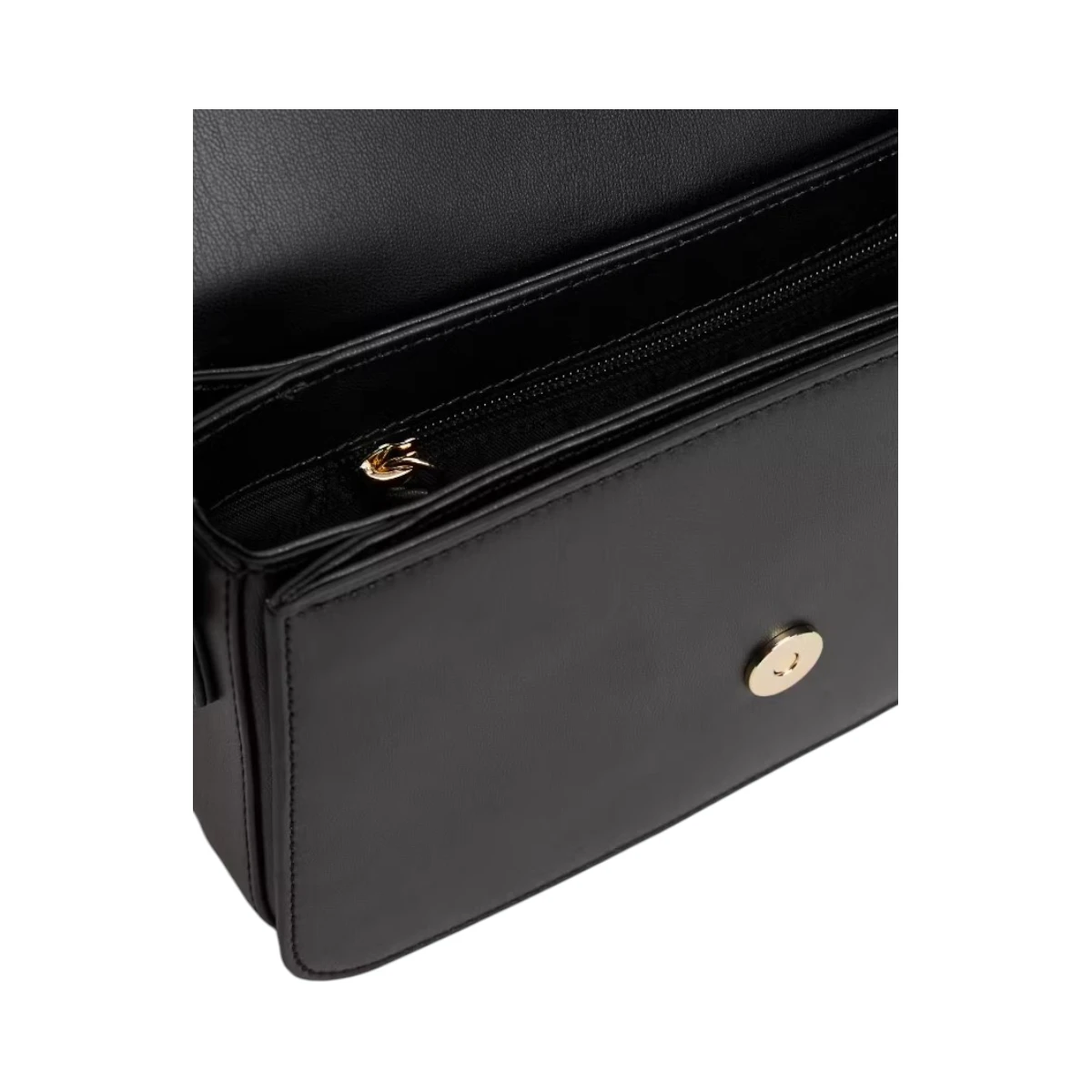 AW0AW17723-BDS TOMMY HILFIGER TH LIBRE FLAP CROSSOVER ZENSKA TORBICA CRNA S PREKLOPOM PREKO RAMENA GOLD LOGO