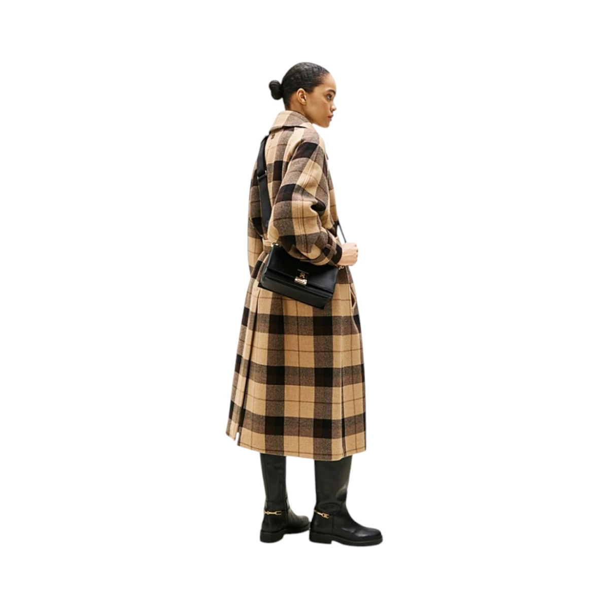 AW0AW17726-BDS TOMMY HILFIGER TH HER MED CROSSOVER ZENSKA TORBICA CRNA SREDNJA PREKO RAMENA GOLD LOGO
