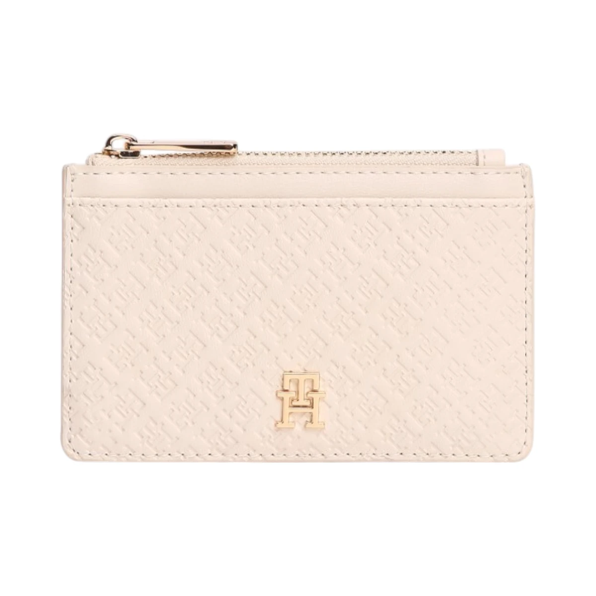 AW0AW18477-AEO TOMMY HILFIGER ICON LONG CC HOLDER MONO ZENSKI NOVCANIK KREM SOFT CREAM UTISNUTI MONOGRAMI GOLD LOGO
