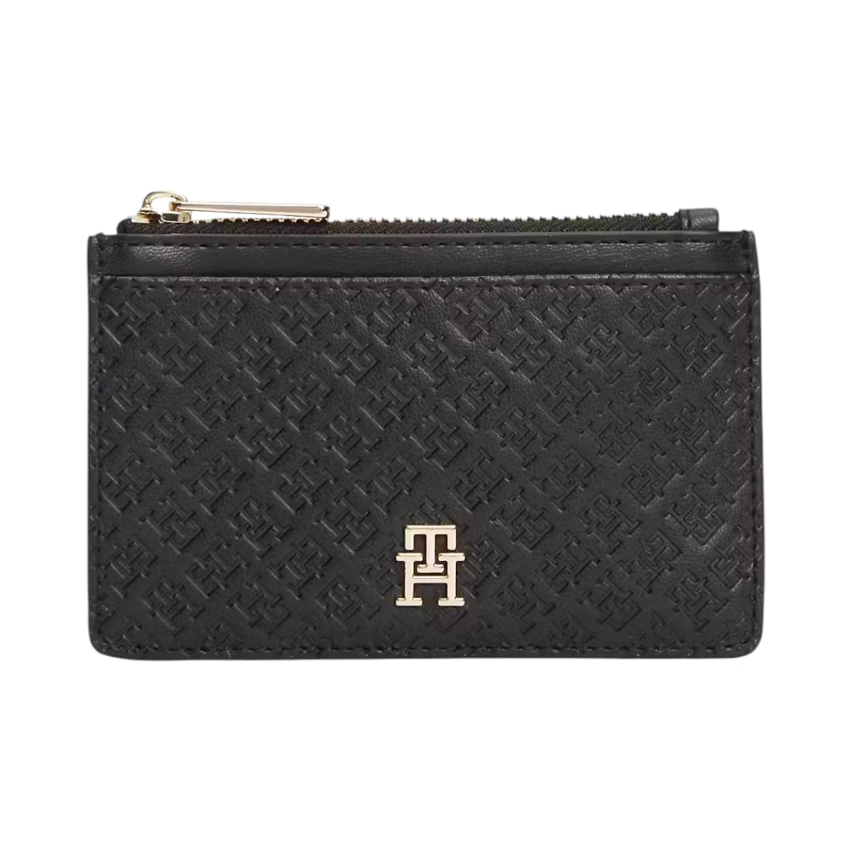 AW0AW18477-BDS TOMMY HILFIGER ICON LONG CC HOLDER MONO ZENSKI NOVCANIK CRNI UTISNUTI MONOGRAMI GOLD LOGO