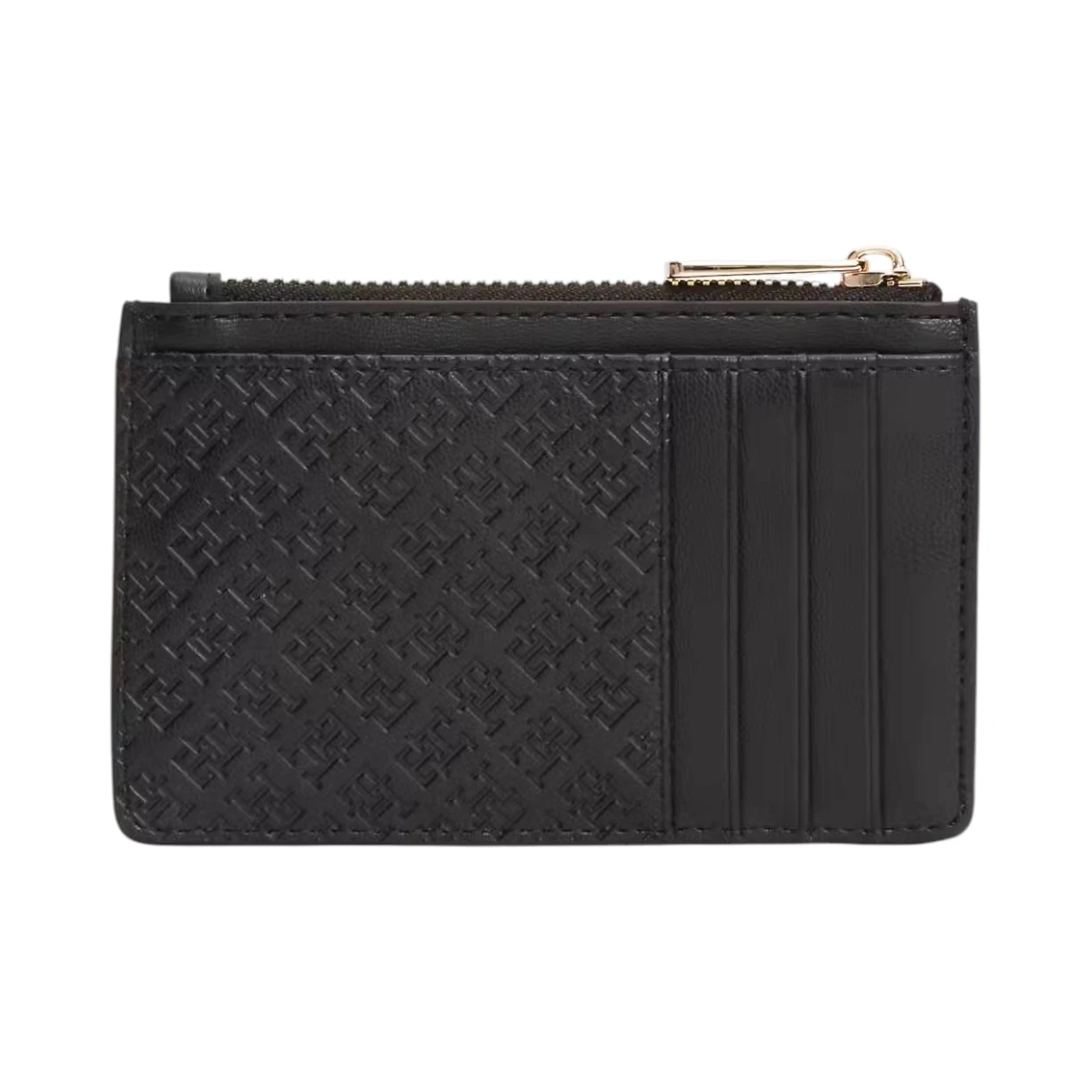 AW0AW18477-BDS TOMMY HILFIGER ICON LONG CC HOLDER MONO ZENSKI NOVCANIK CRNI UTISNUTI MONOGRAMI GOLD LOGO