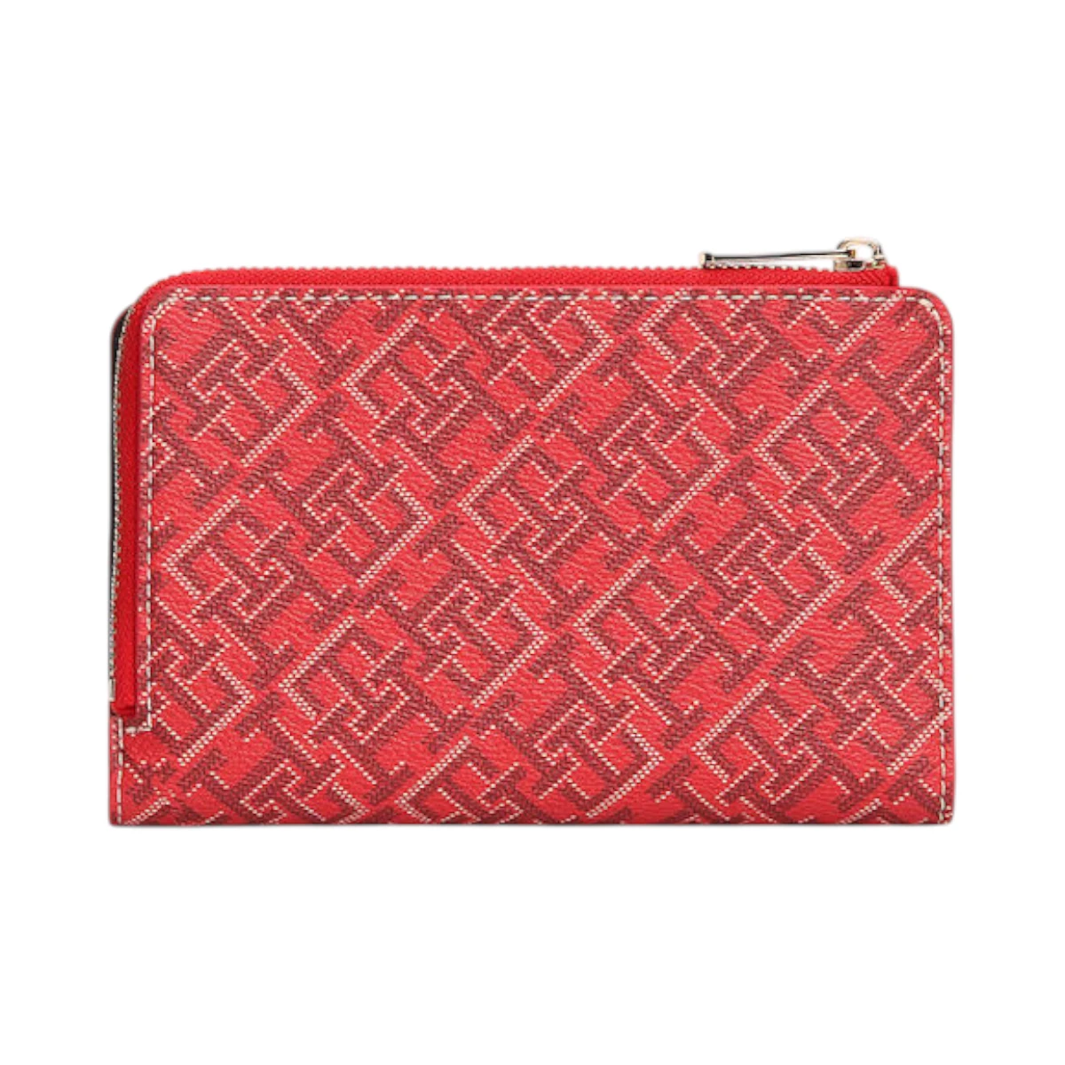 AW0AW18594-0KP TOMMY HILFIGER ICON BIFOLD WALLET MONOPLAY ZENSKI NOVCANIK CRVENI MIX RED MIX MONOGRAMI ZLATNI LOGO