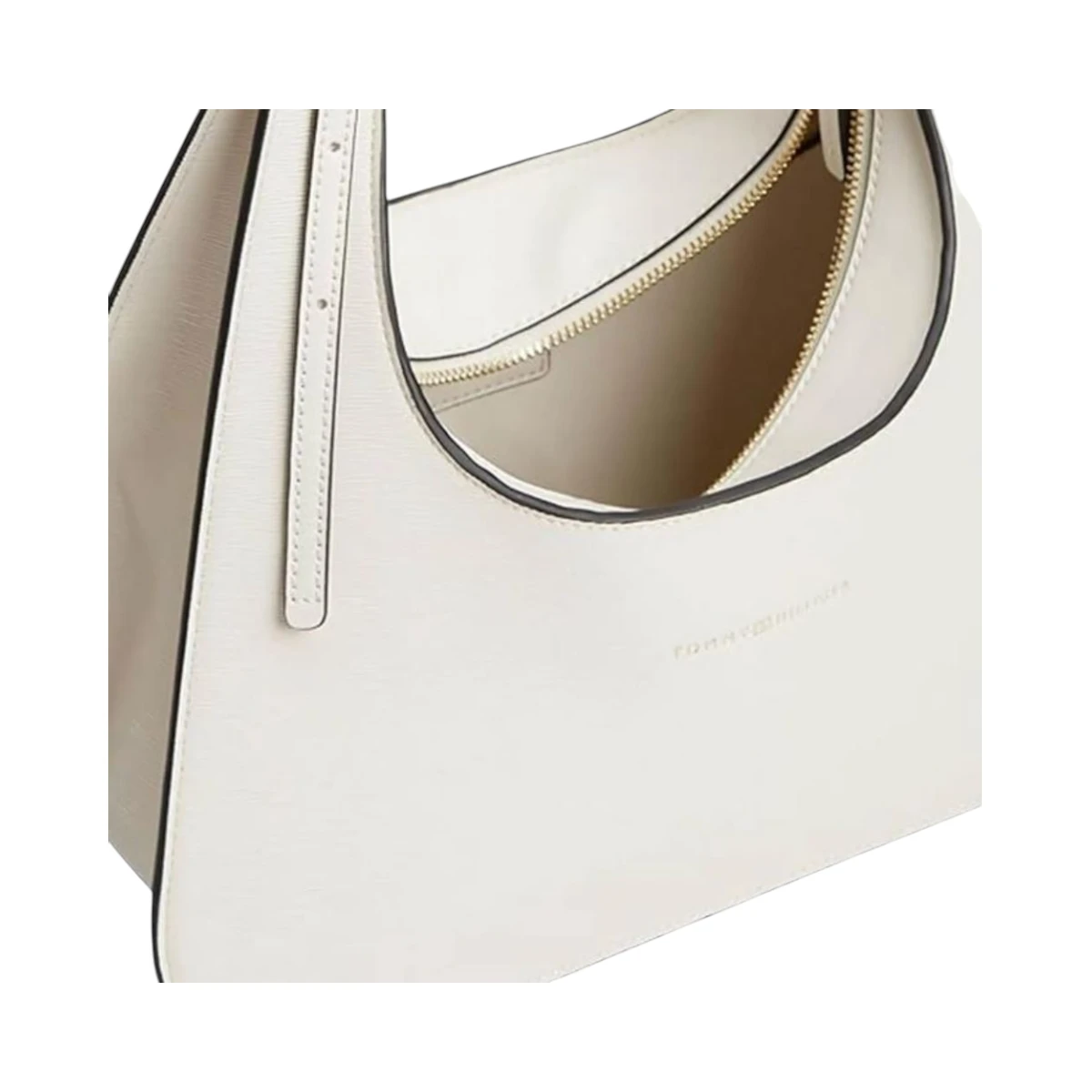 AW0AW18620-AEO TOMMY HILFIGER MODERN SHOULDER BAG ZENSKA TORBICA KREM SOFT CREAM PREKO RAMENA GOLD LOGO