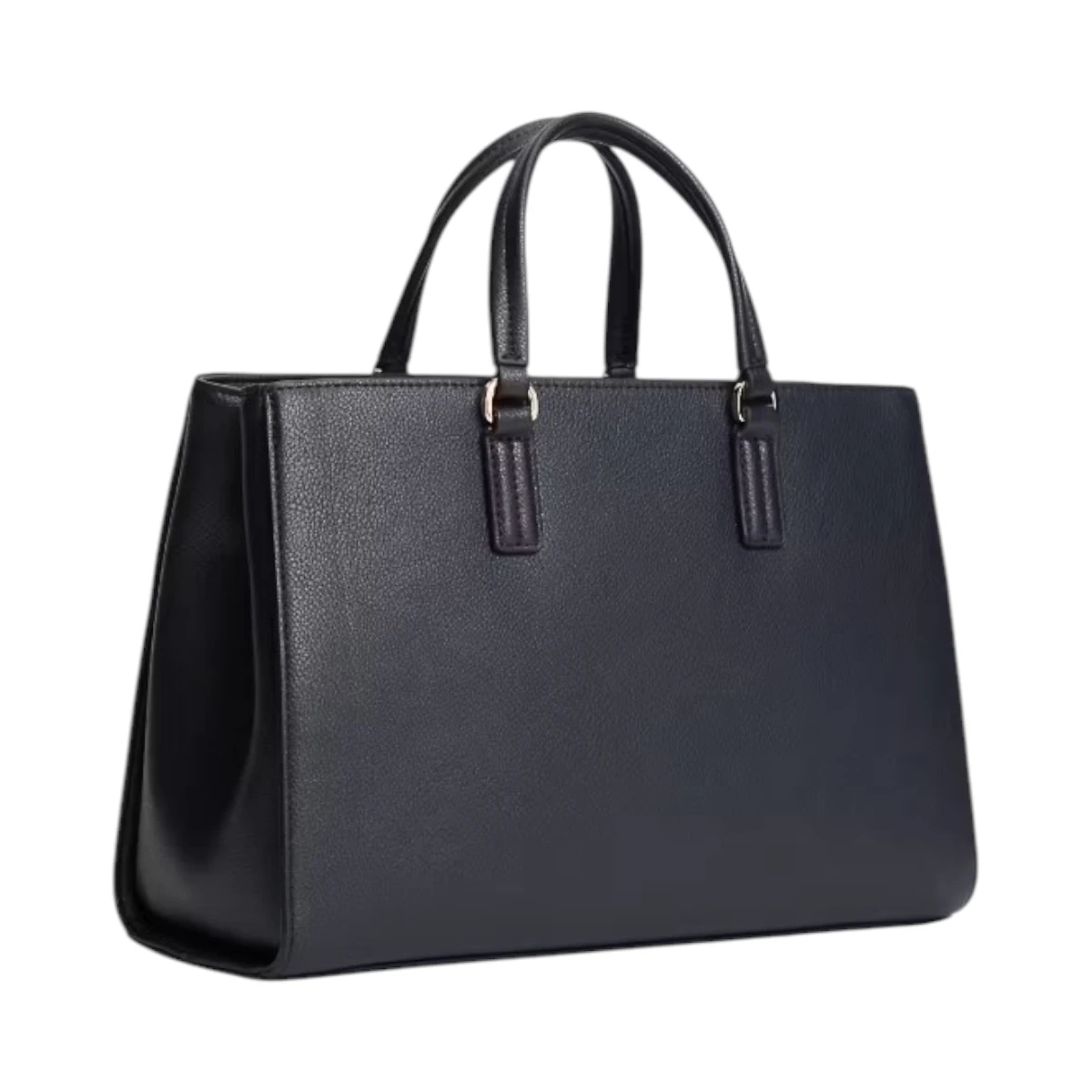 AW0AW18644-DW6 TOMMY HILFIGER DAILY SATCHEL CORP ZENSKA TORBA TAMNOPLAVA SPACE BLUE STRUKTURIRANA RUCKE REMEN GOLD LOGO