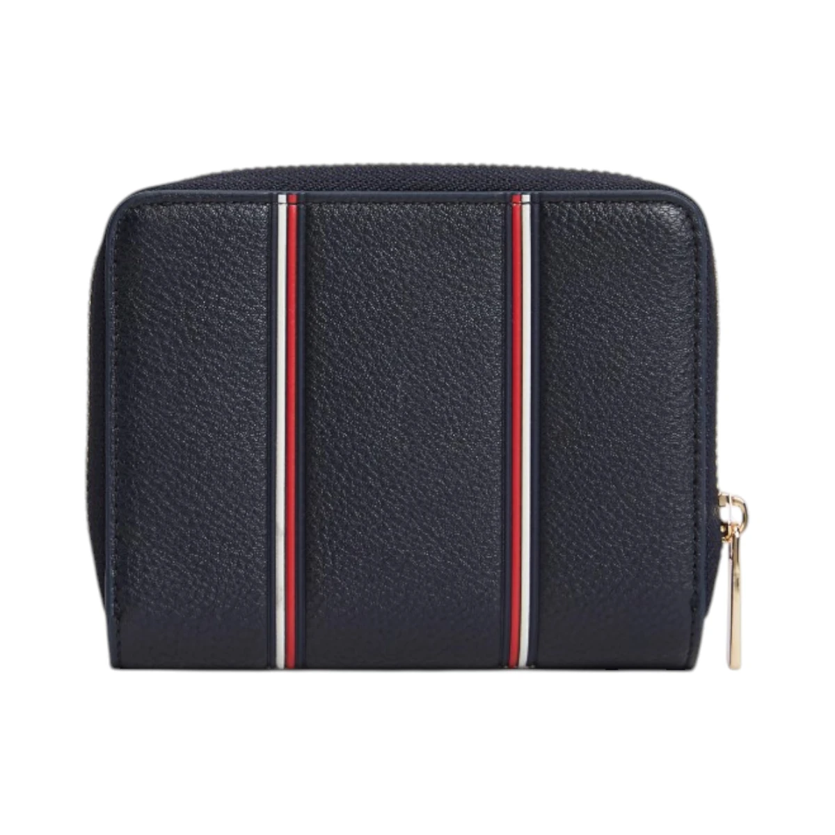 AW0AW18653-DW6 TOMMY HILFIGER ICON MED ZA W FLAP CORP ZENSKI NOVCANIK TAMNOPLAVI SPACE BLUE S PREKLOPOM ZIP AROUND GOLD LOGO