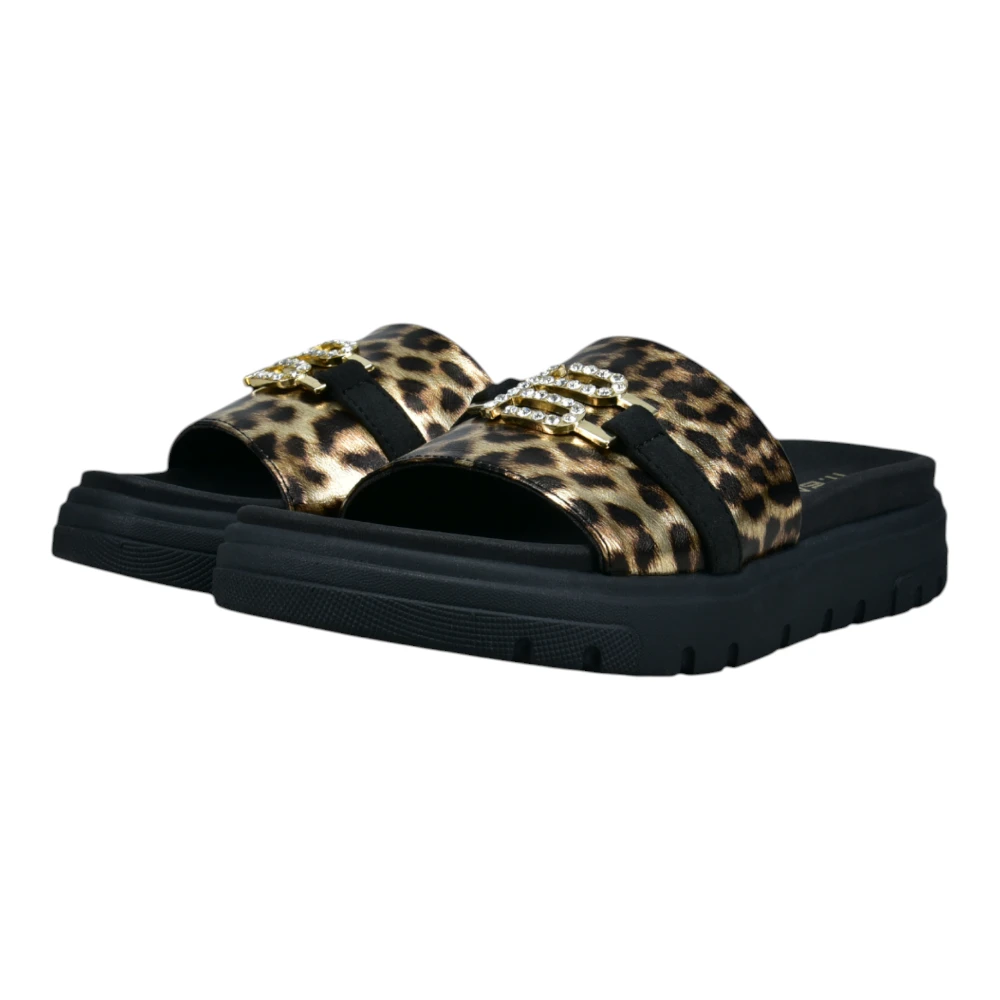 D31AK79A5955-8210 Bagatt ženske natikače animal print/black