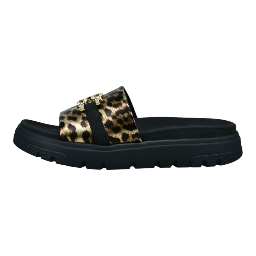 D31AK79A5955-8210 Bagatt ženske natikače animal print/black