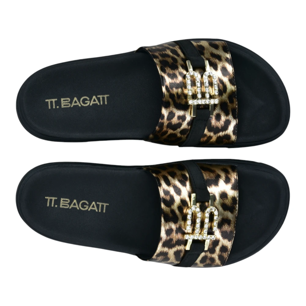 D31AK79A5955-8210 Bagatt ženske natikače animal print/black