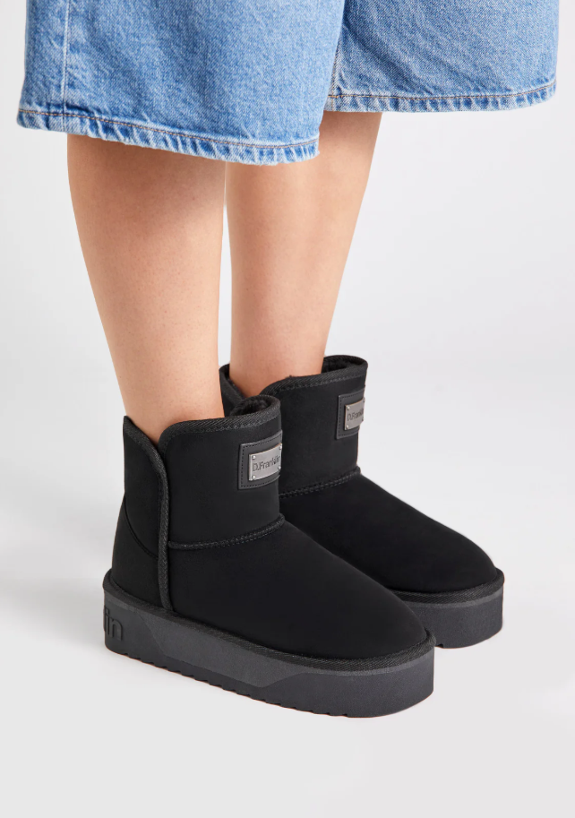 DFSH371004-BLAC Crne ženske gležnjače Nordic V.2 Basic Low – D.Franklin
