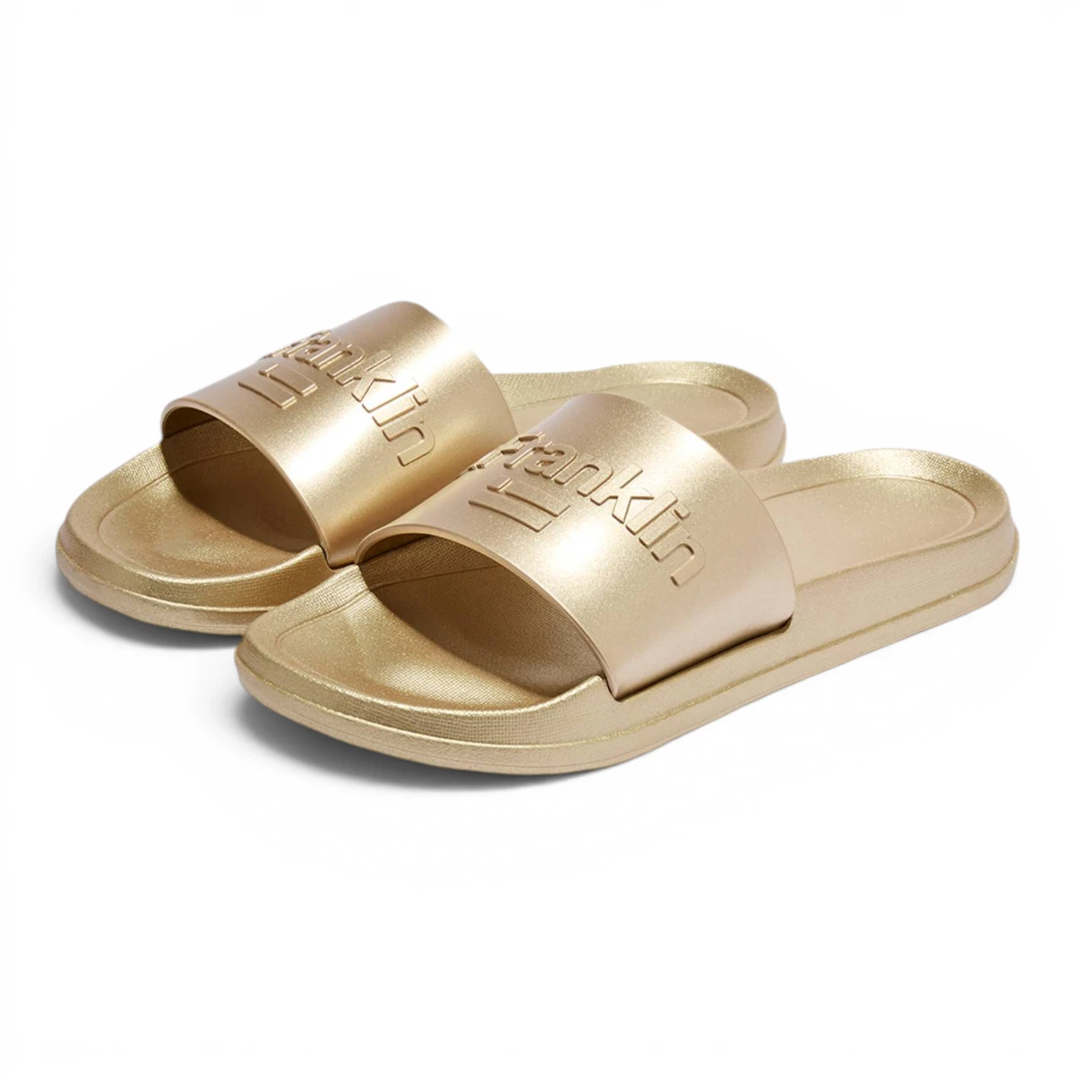 DFSH417003-GOLD Zlatne ženske natikače Marea Met – D.Franklin