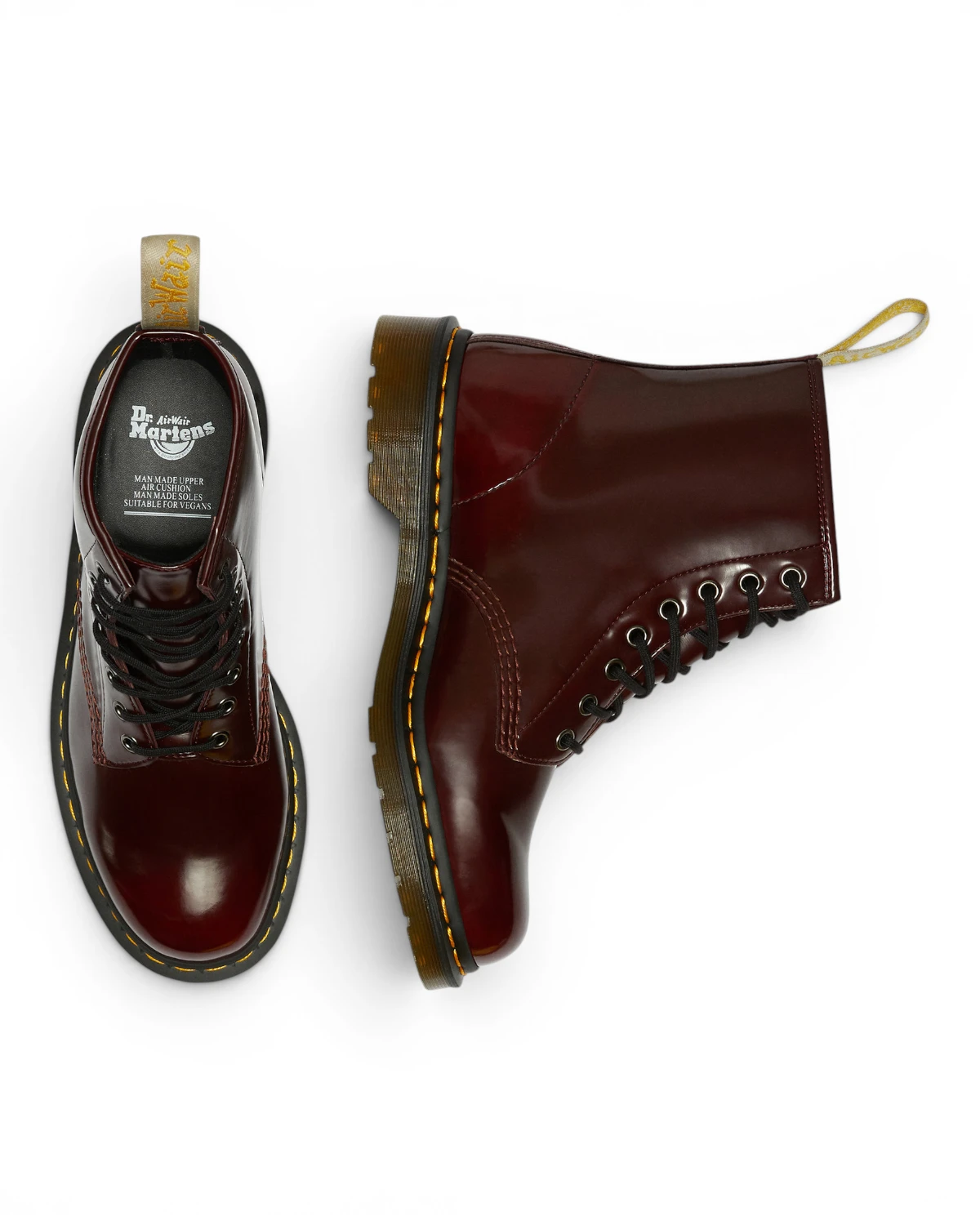 DM23756600 Dr.Martens 1460 Vegan Cherry Red Oxford Rub Off