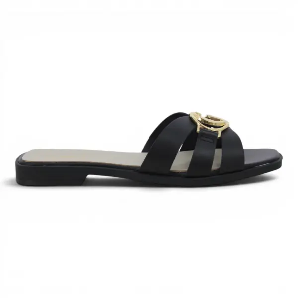 Guess Ženske Kožne Natikače SYMO Black