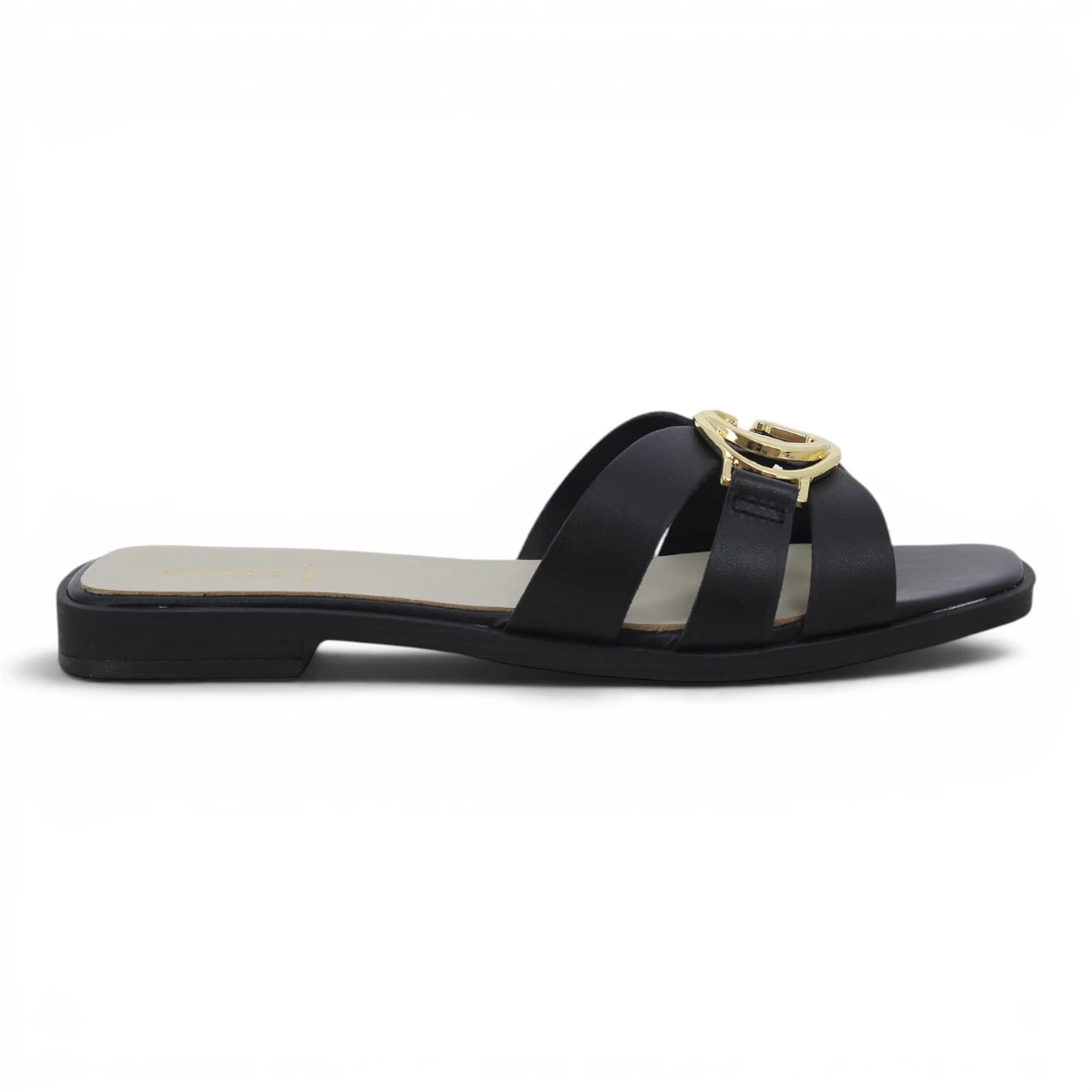 FLJSYMLEA03-BLACK- Guess ženska natikača SYMO BLACK
