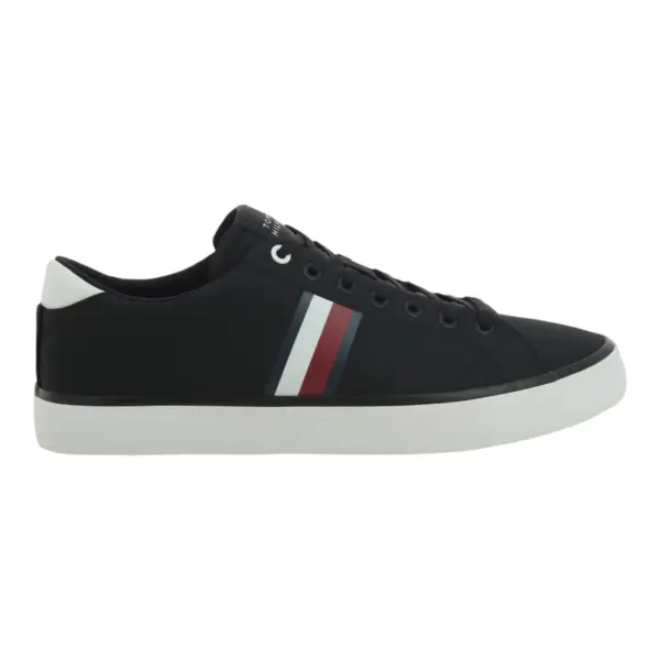 Tommy Hilfiger muške tenisice TH Hi Vulc Low Stripes Mesh FM0FM04946-BDS-Crna