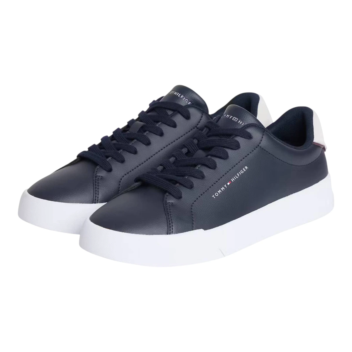 FM0FM05367-DW5 Tommy Hilfiger muške kožne tenisice TH Court Lth Detail tamnoplave
