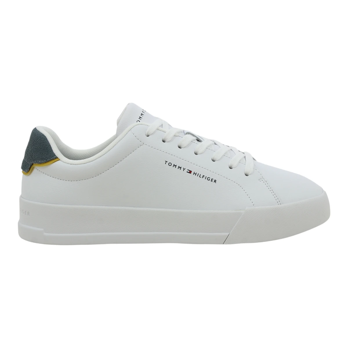 FM0FM05367-PN6 Tommy Hilfiger muške kožne tenisice TH Court Lth Detail zelene
