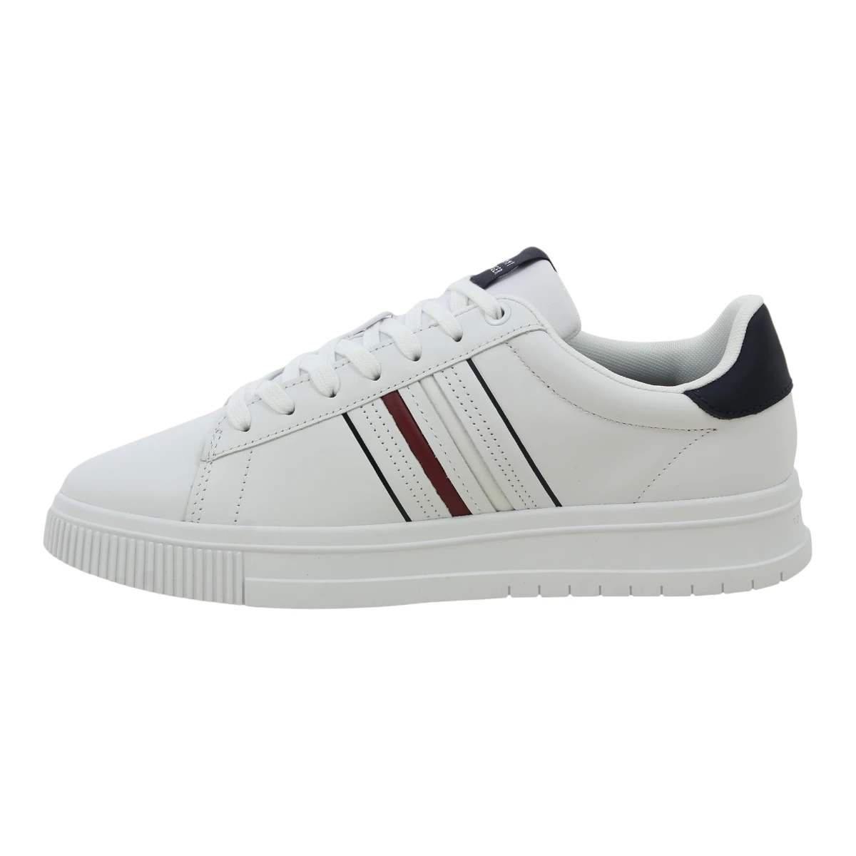 FM0FM05406-YBS Tommy Hilfiger muške kožne tenisice Modern Cupsole Stripes bijele