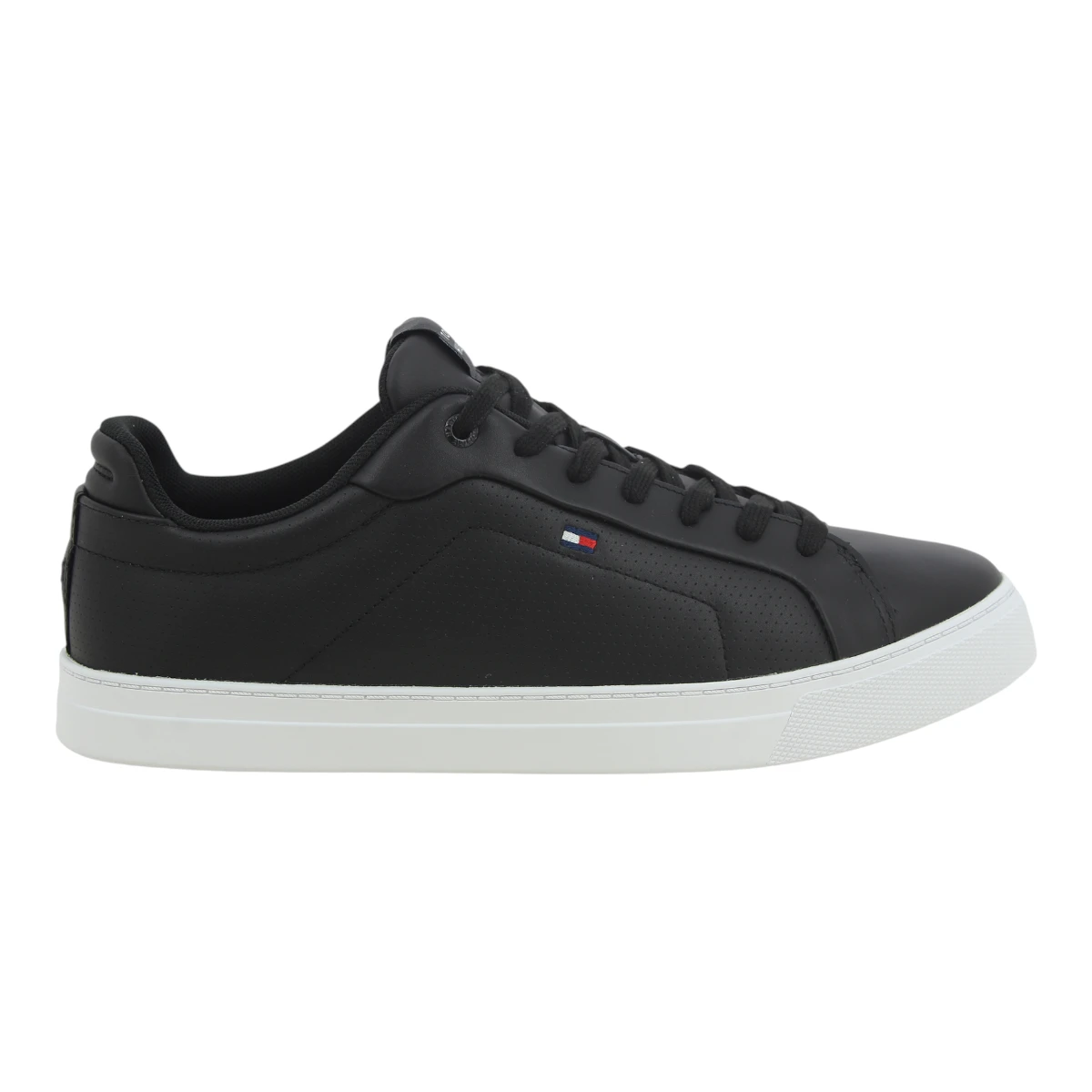 FM0FM05483-BDS Tommy Hilfiger muške kožne tenisice Icon Court Pinperf crne