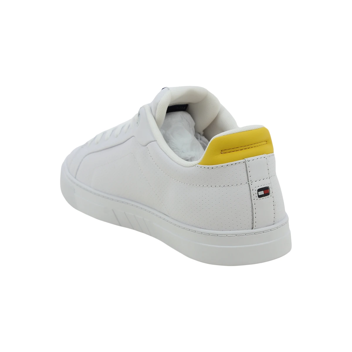 FM0FM05483-YBS Tommy Hilfiger muške kožne tenisice Icon Court Pinperf bijele