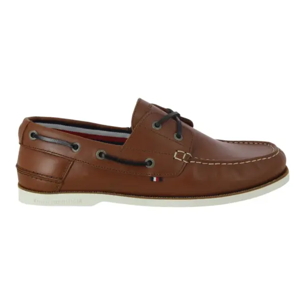 Tommy Hilfiger muške kožne brodarice TH Boat Shoe Core Lth FM0FM05569-GVI-Smeđa