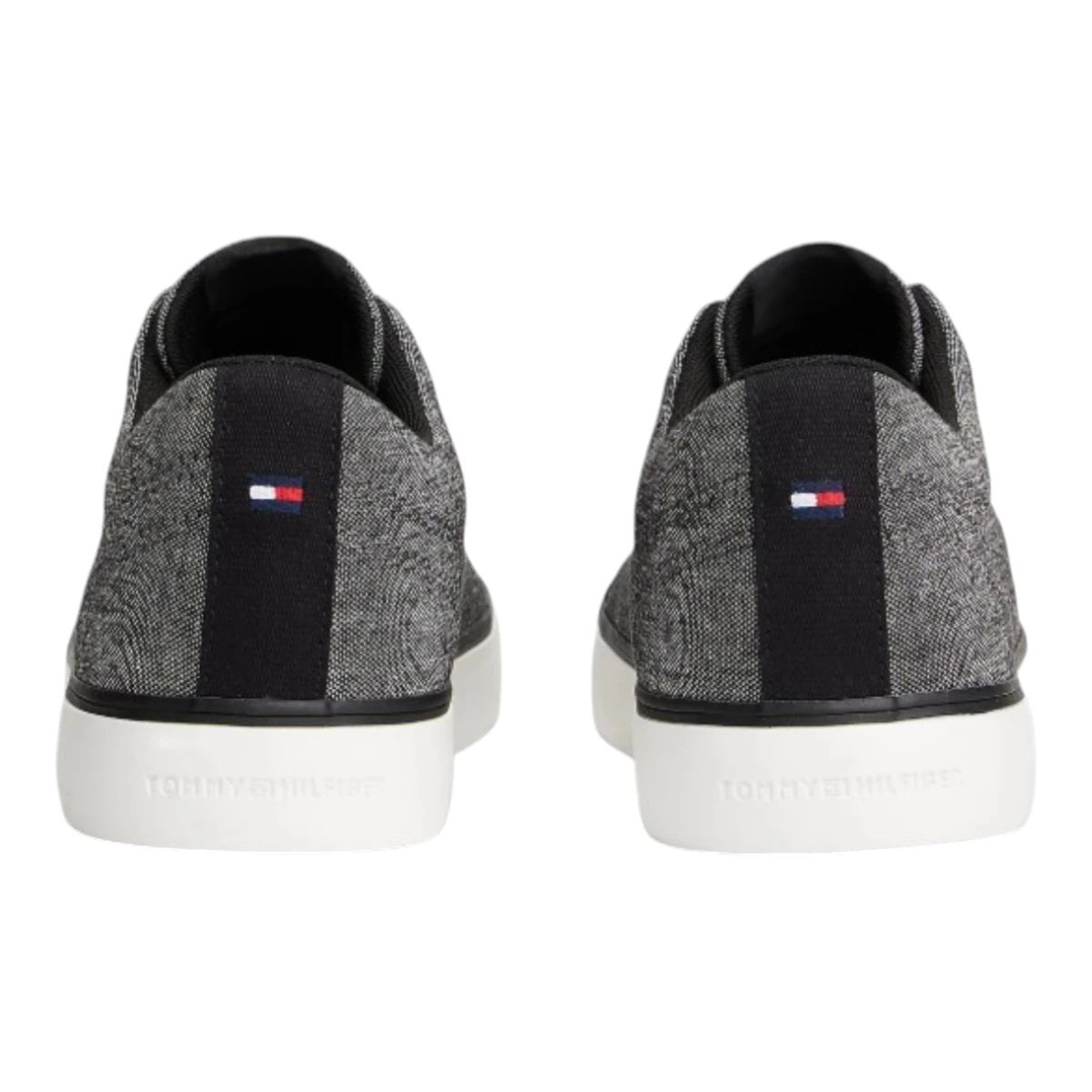FM0FM05818-BDS Tommy Hilfiger muške platnene tenisice TH Hi Vulc Core Low Chambray crne