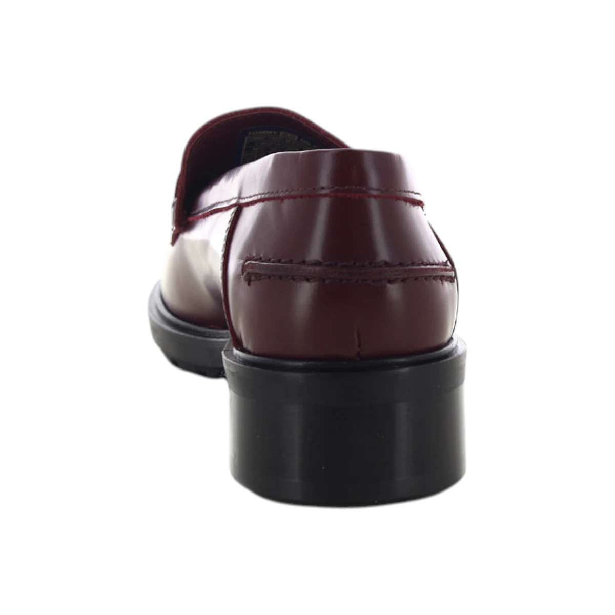 FW06693-VLP Tommy Hilfiger ženske kožne mokasine Tommy Twist Mocassin tamnocrvene
