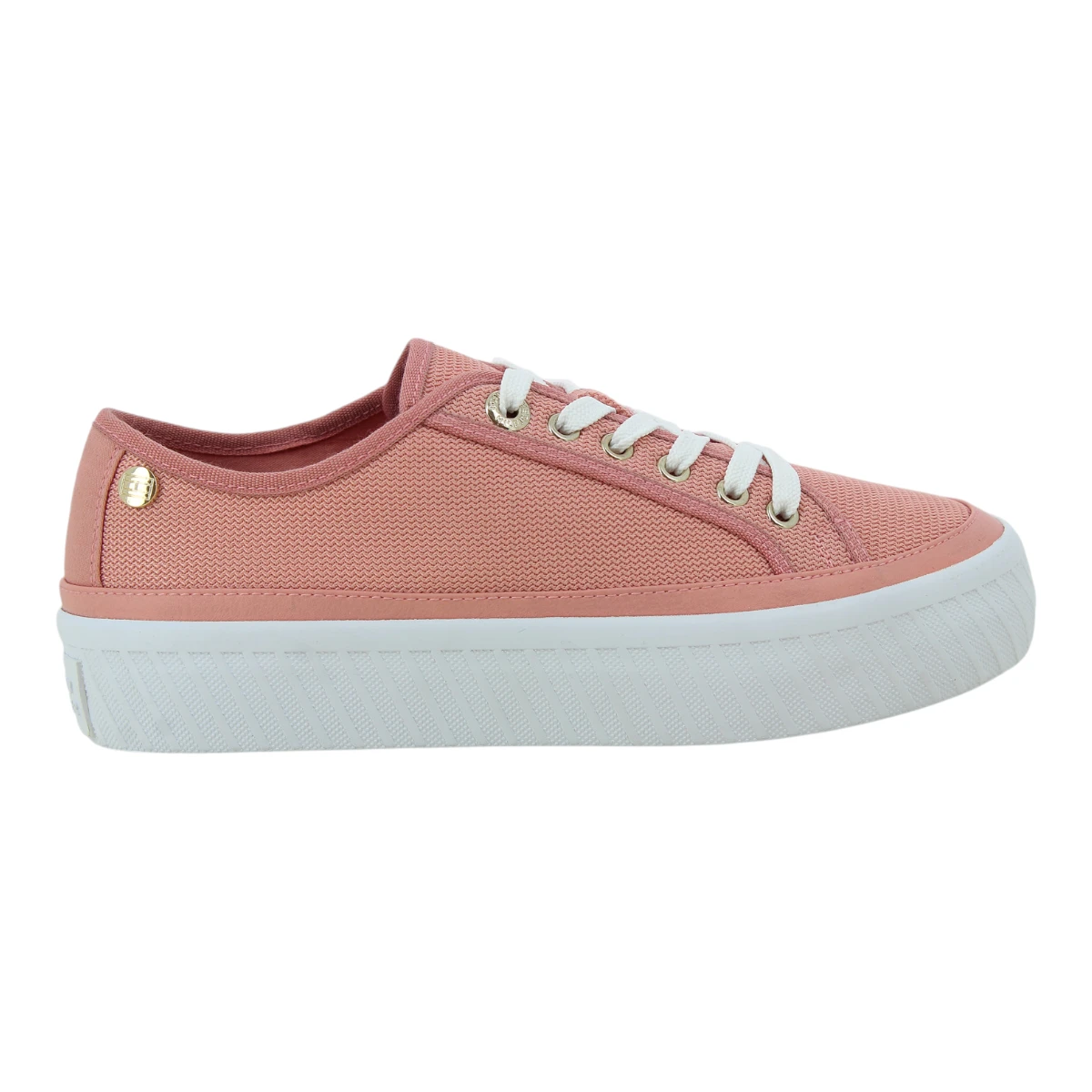FW0FW07156-TQS Tommy Hilfiger ženske platnene tenisice Platform Vulcanized roza