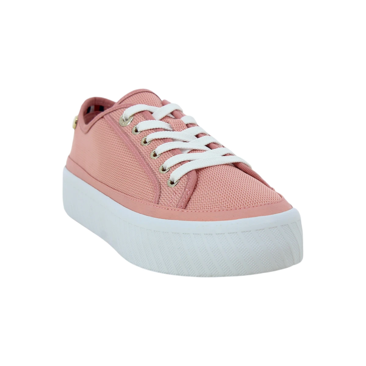 FW0FW07156-TQS Tommy Hilfiger ženske platnene tenisice Platform Vulcanized roza
