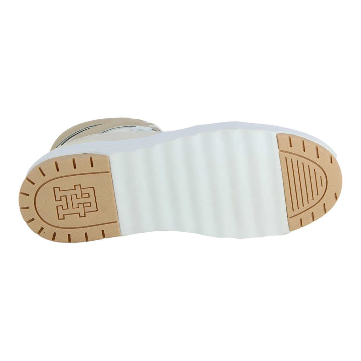 FW0FW07308-YBL Tommy Hilfiger ženske visoke tenisice TH Hi Basket Sneaker ecru krem
