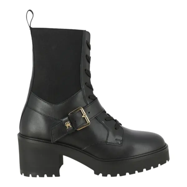 Tommy Hilfiger ženske gležnjače Tommy Belt Leather Boot FW0FW07526-BDS-Crna