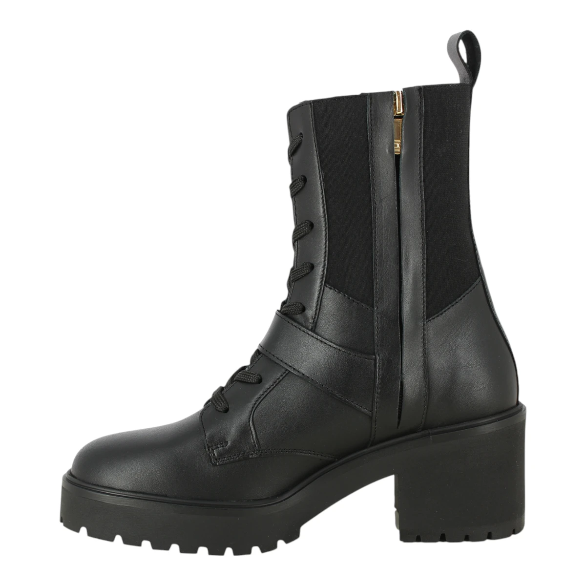 FW0FW07526-BDS Tommy Hilfiger ženske kožne gležnjače Tommy Belt Leather Boot crne