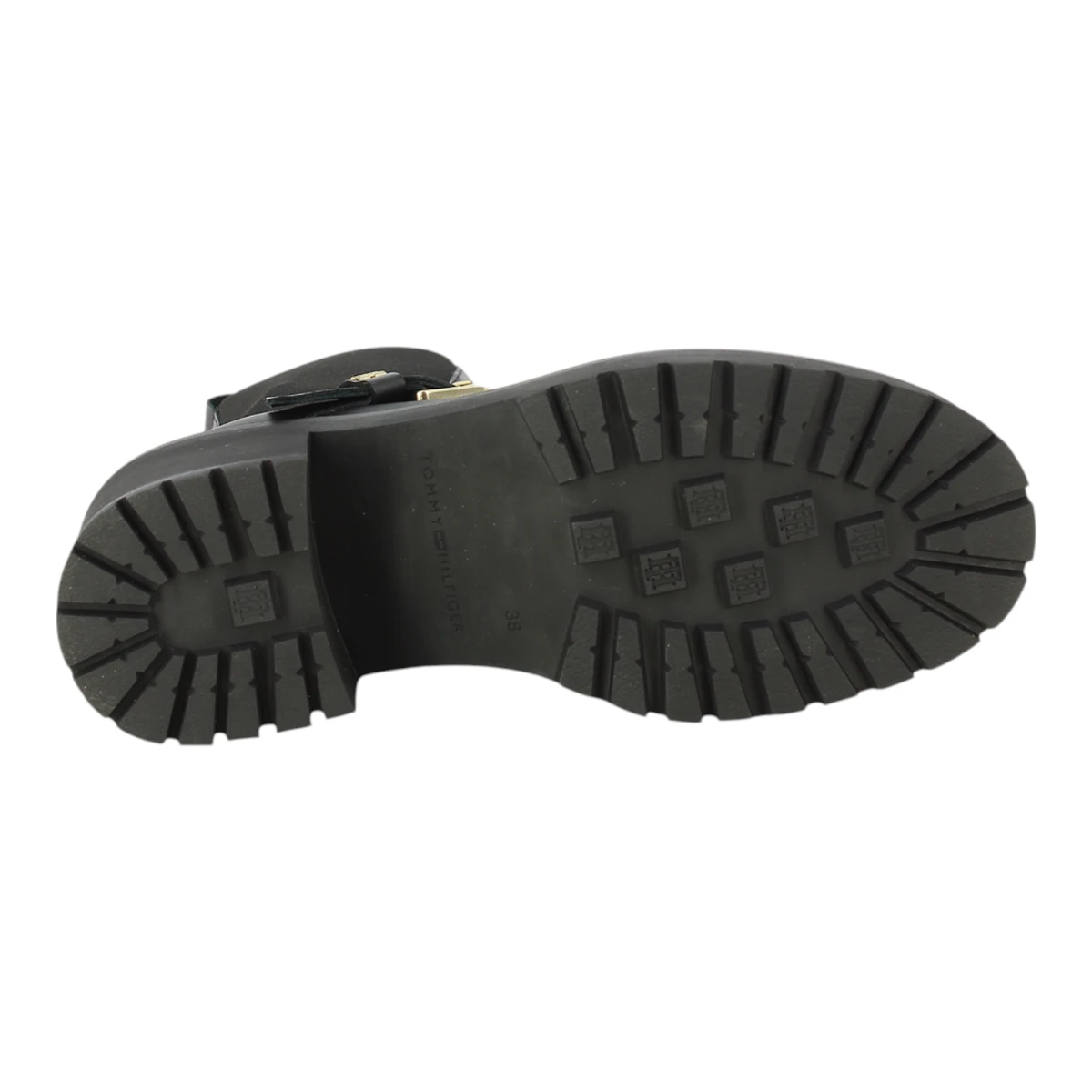 FW0FW07526-BDS Tommy Hilfiger ženske kožne gležnjače Tommy Belt Leather Boot crne