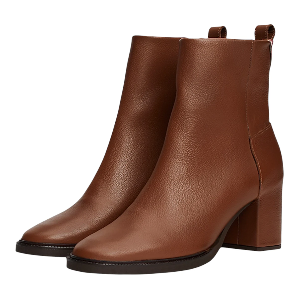 FW0FW08098-GPK Tommy Hilfiger ženske kožne gležnjače Ankle Boot Mid Wrapped Lthr Heel smeđe
