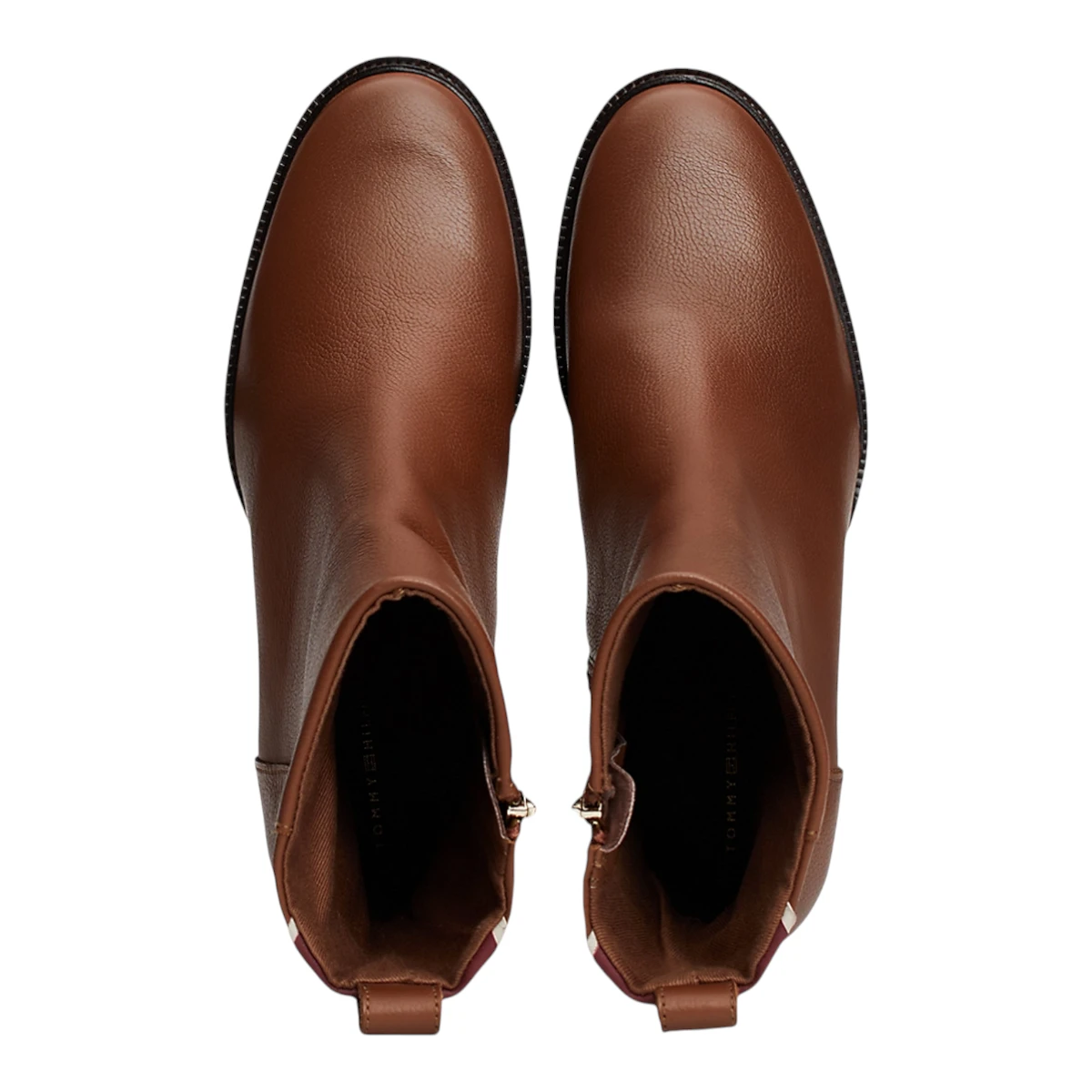 FW0FW08098-GPK Tommy Hilfiger ženske kožne gležnjače Ankle Boot Mid Wrapped Lthr Heel smeđe
