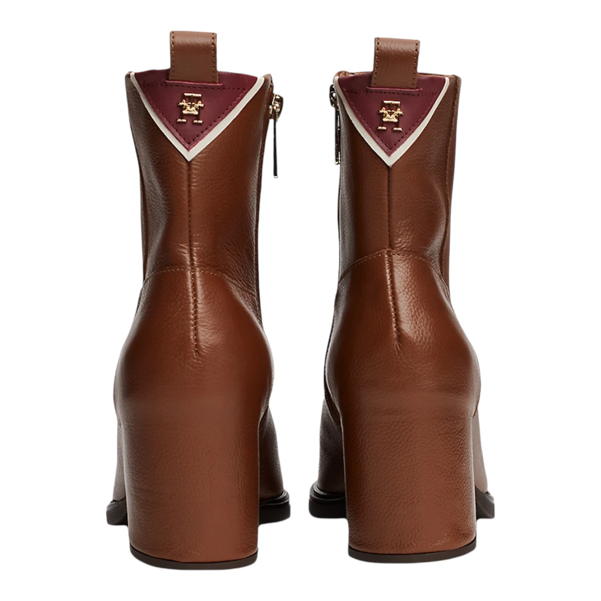 FW0FW08098-GPK Tommy Hilfiger ženske kožne gležnjače Ankle Boot Mid Wrapped Lthr Heel smeđe