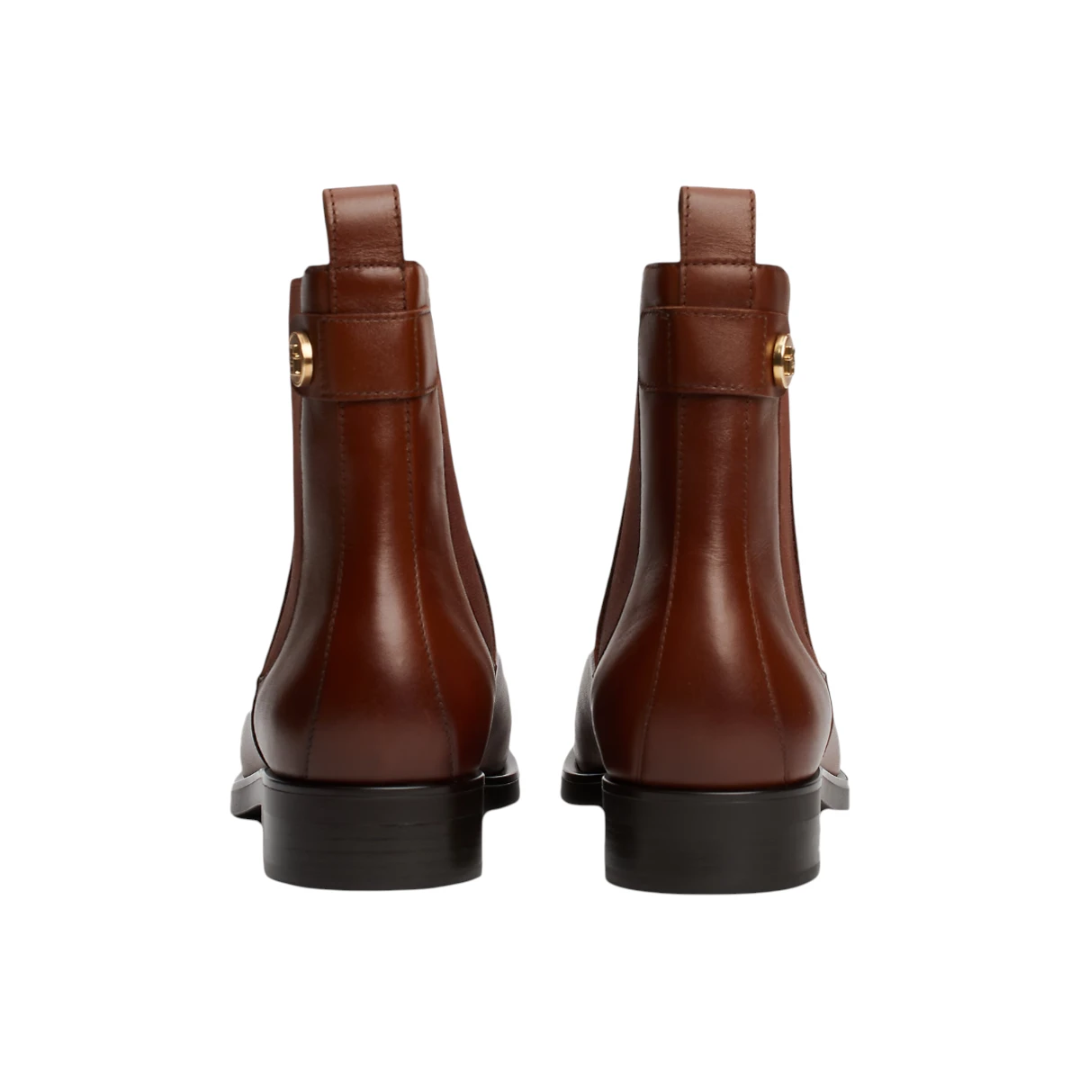FW0FW08184-GPK Tommy Hilfiger zenske kozne gleznjace TH Stud Low Chelsea Cognac Brown