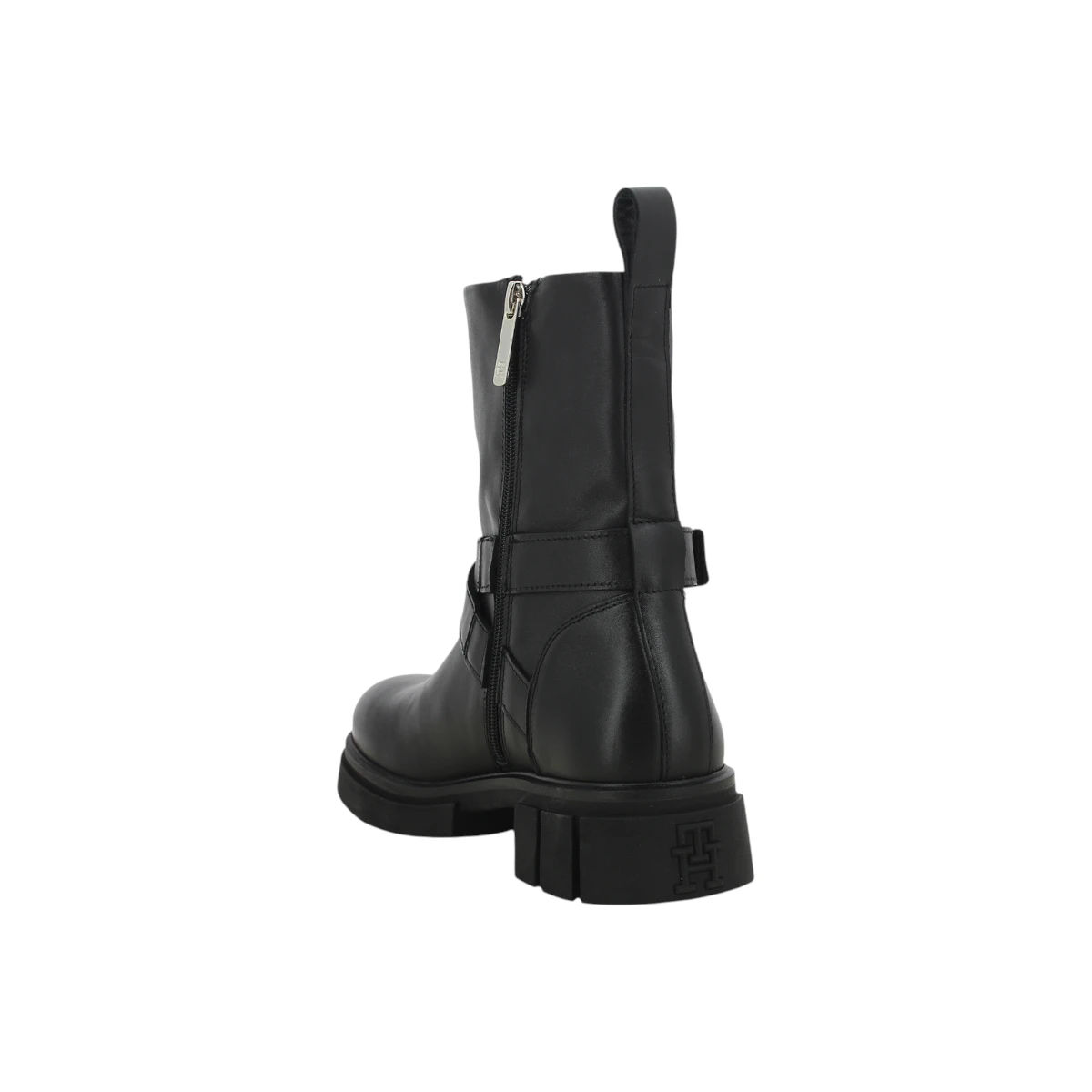 FW0FW08313-BDS TOMMY HILFIGER BIKER LEATHER Black - Zenske kozne cizme bajkerice