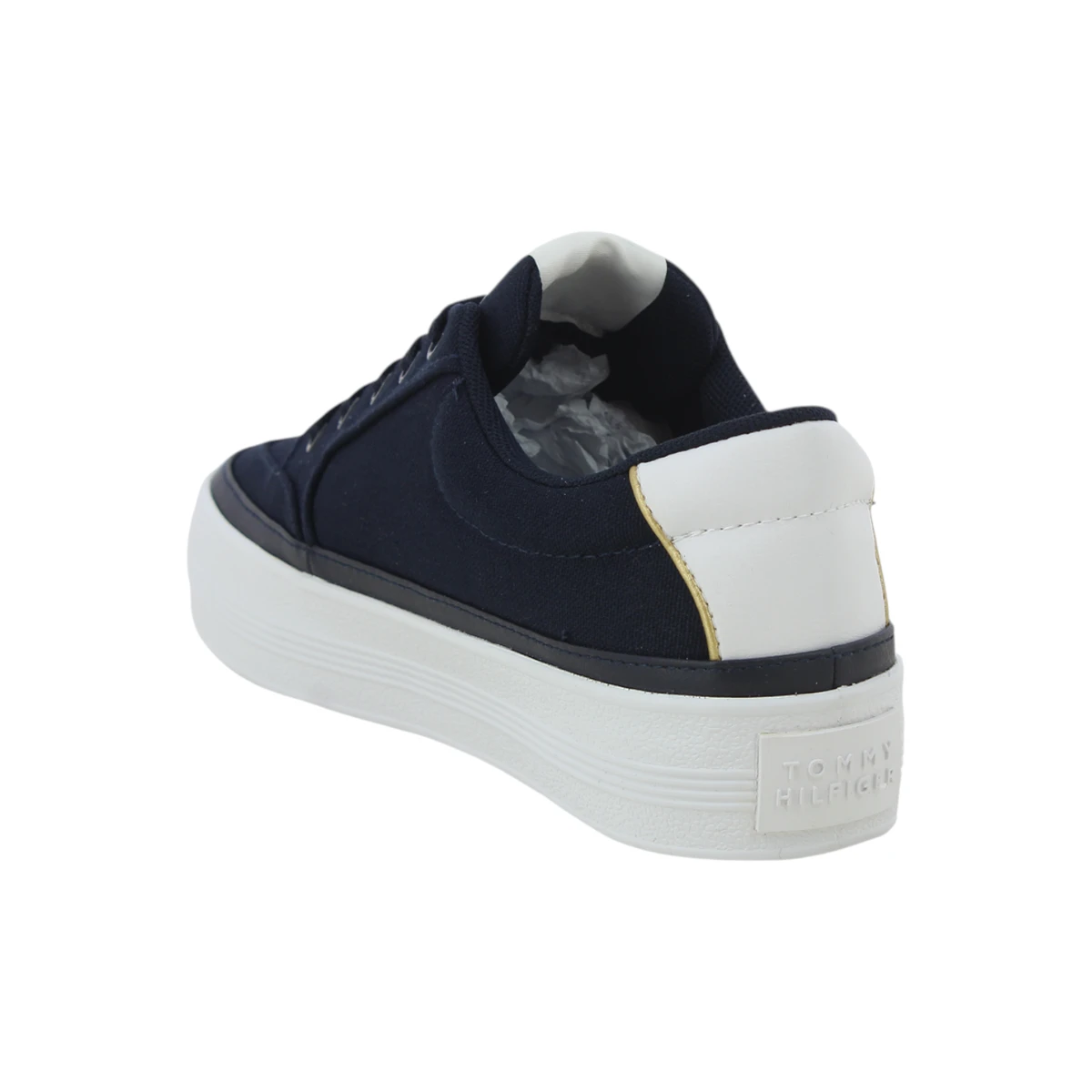 FW0FW08323-DW6 TOMMY HILFIGER ESSENTIAL VULC TEXTILE Navy Blue - Zenske platnene tenisice