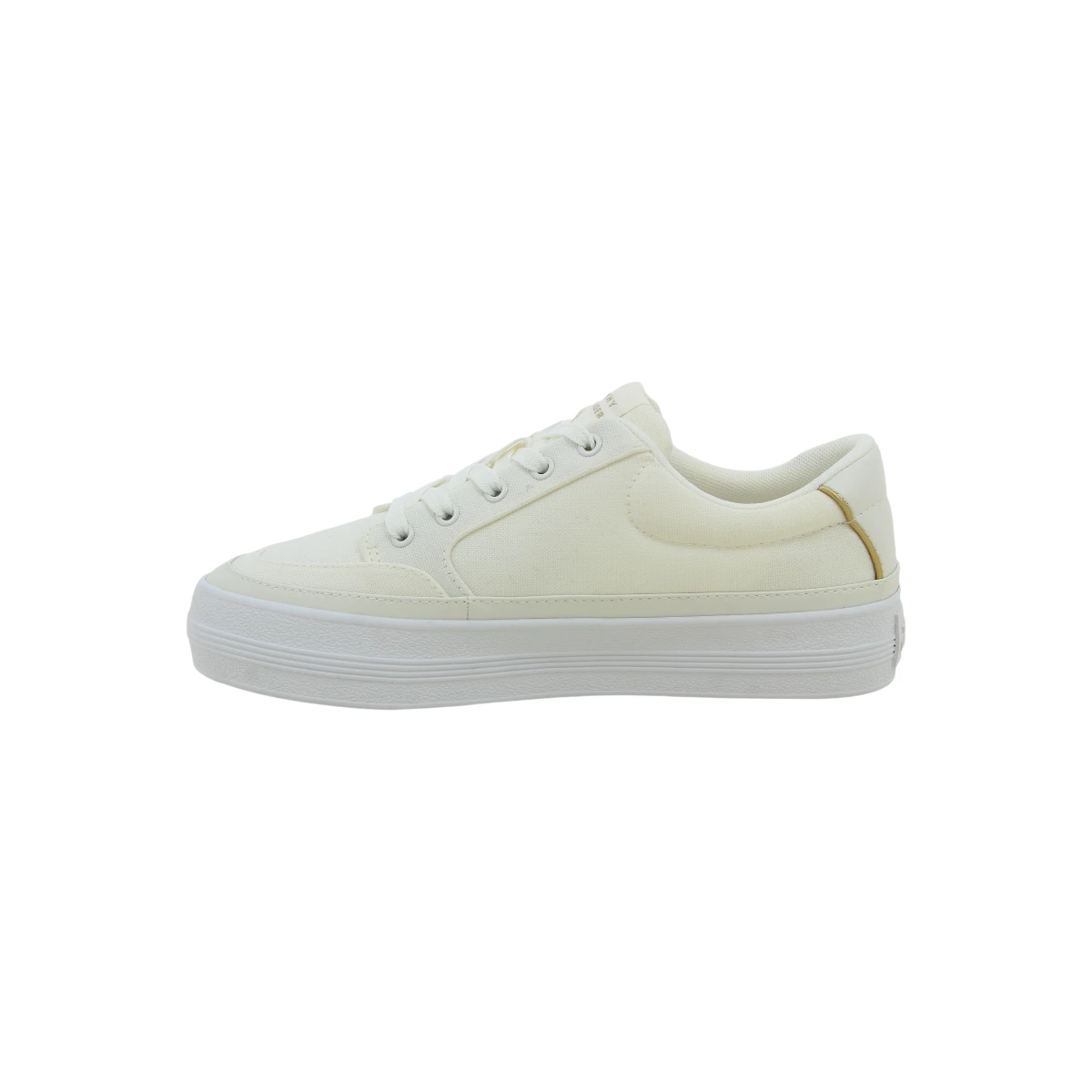 FW0FW08323-YBL TOMMY HILFIGER ESSENTIAL VULC TEXTILE Ecru White - Zenske platnene tenisice
