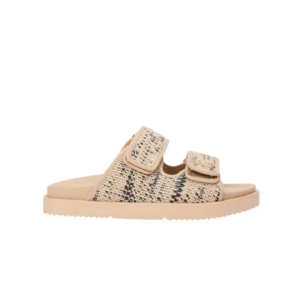 Tommy Hilfiger ženska natikača DOUBLE STRAP RAFFIA SANDAL Natural