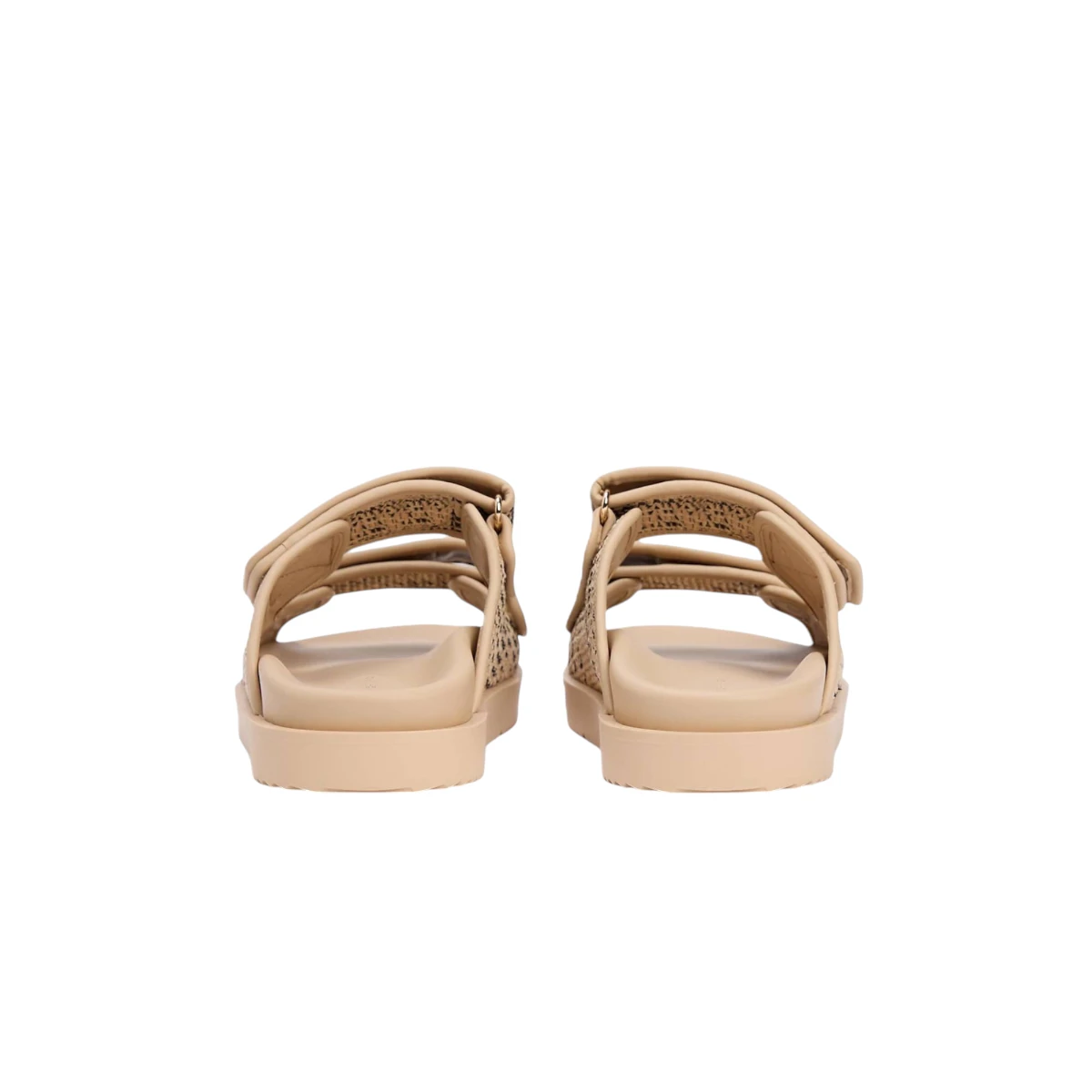FW0FW09122-0F5 Tommy Hilfiger ženska natikača DOUBLE STRAP RAFFIA SANDAL Natural/Black