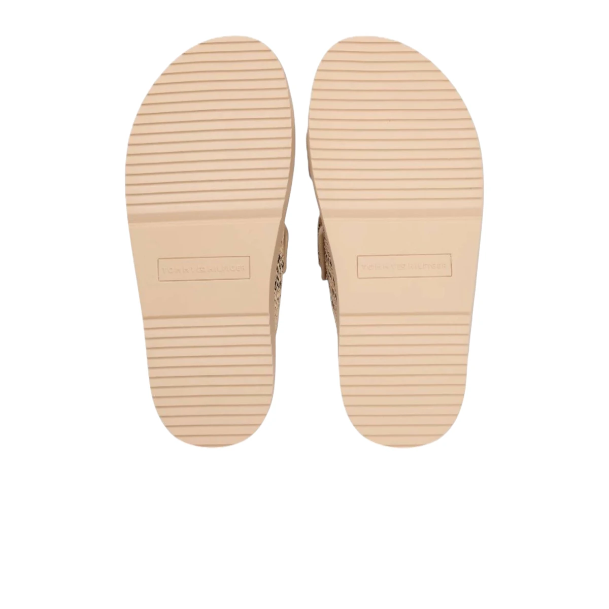 FW0FW09122-0F5 Tommy Hilfiger ženska natikača DOUBLE STRAP RAFFIA SANDAL Natural/Black