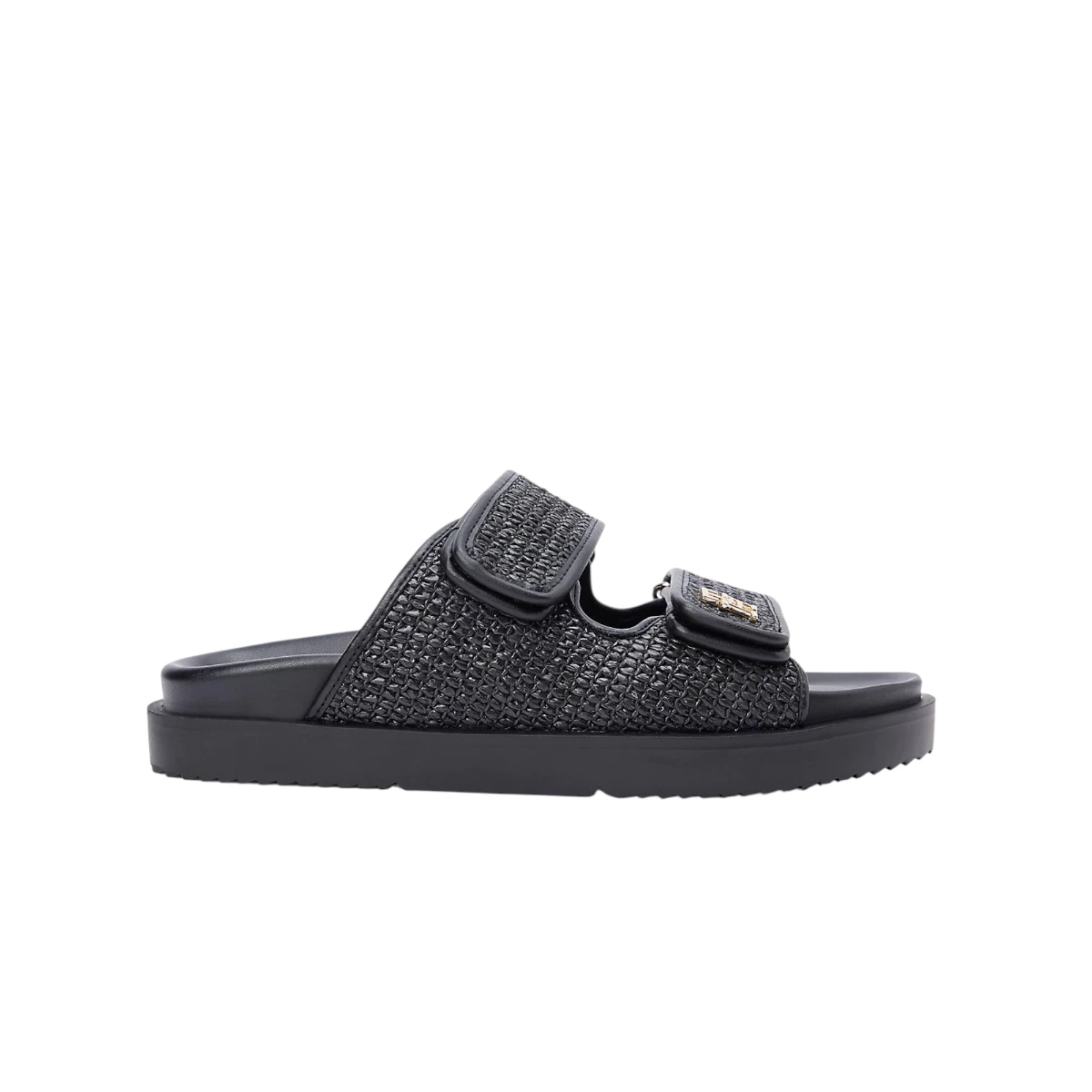 FW0FW09122-BDS Tommy Hilfiger ženska natikača DOUBLE STRAP RAFFIA SANDAL Black