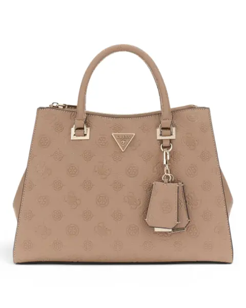 Guess Ženska Torba Cresidia II Society Satchel - Taupe